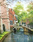 Barbara Felisky Delft Canal Bridge painting